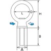 Mizuhoto Stainless Steel Rotating Eyebolt, Millimscrew, Sporker Diameter M-10 B-925