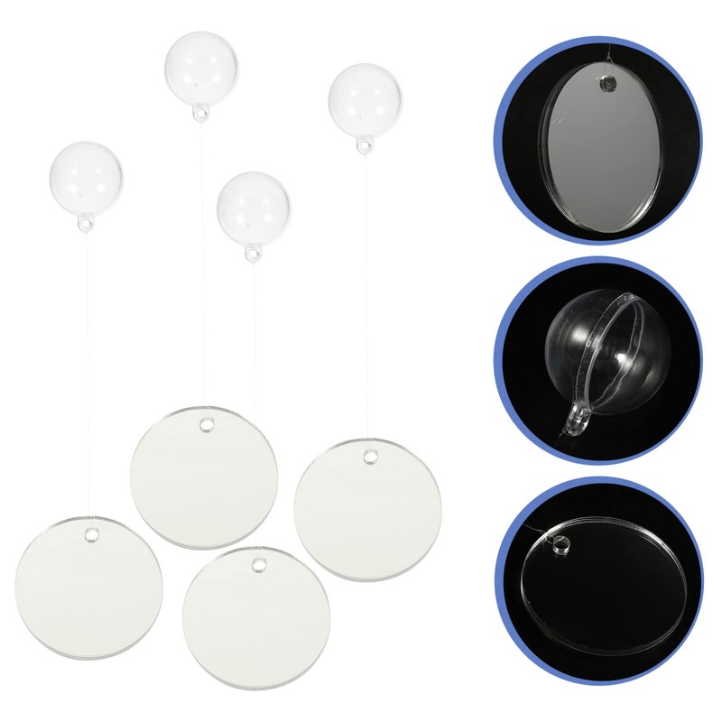 ULTECHNOVO 4pcs Floating Double-Sided Betta Fish Training Mirrors Aquarium Accessories