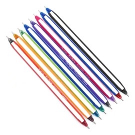 6pz Boligrafo Doble Punta Azor Pin Point Duo Pen Color de la tinta Colores Color del exterior Blanco                                                  