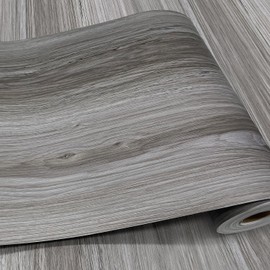 auxua Wood Grain Peel and Stick Floor Tiles – 11.8” Width, Full Roll Length of 590" – Versatile Design for Any Space, Light Color Self Adhesive Vinyl Flooring, Waterproof and Non-Slip Features