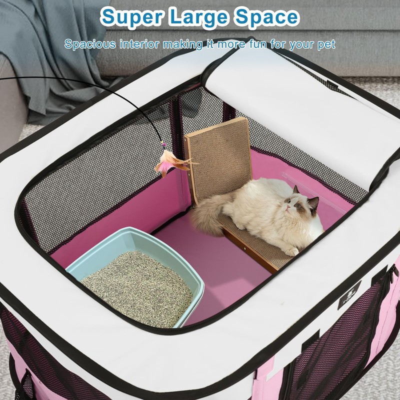 X-ZONE PET Dog Playpen, Puppy Cat Play Pen Portable Foldable