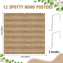 MotiMind Farmhouse Classroom Daily Monthly Calendar Burlap 7 Pocket Chart for Educational Cards Kids Preschool Toddler Learning Home School Supplies 25" x 24" Classroom Must Have Supplies