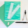 Plastic Ruler Set,10 Pcs 15cm Clear Ruler Transparent Straight Ruler