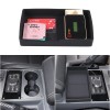 auguisy-motortrim Black Center Console Water Cup Storage Box Tray Fit