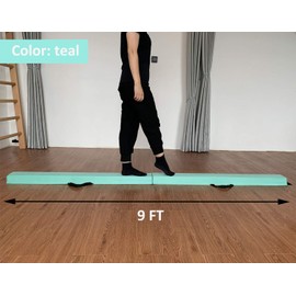 MARFULA 8 FT / 9 FT Folding Balance Beam Gymnastics Floor Beam - Extra Firm - Suede Cover - Anti Slip Bottom with Carry Bag for Kids/Adults Home Use
