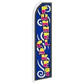 Funnel Cakes Swooper Feather Advertising Flag - Perfect for Food Trucks, Theme Parks, Festivals, Carnivals