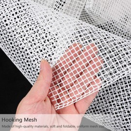 EXCEART Rug Hooking Mesh Canvas Blank Latch Hook Rug Making Carpet Tapestry DIY Kit Tool for Embroidery Crafts Decoration (White) 150 * 100cm
