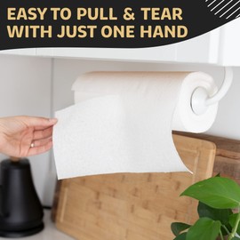 One Handed Tear Wall Mounted & Under Counter Paper Towel Holder Dispenser - Stainless Steel Wall Mount Paper Towel Holder - Easy to Install Horizontally or Vertically - Hardware Included – 11 Inches