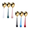 LIFKOME Round Spoons Ergonomic Soup Dessert and Fruit Scoops Resistant
