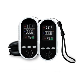 PULITONG 3-in-1 Portable Carbon Monoxide Detector, CO Detector with LCD Display，Carbon Monoxide Detector for Home, Camping, RVs (2 Pack)