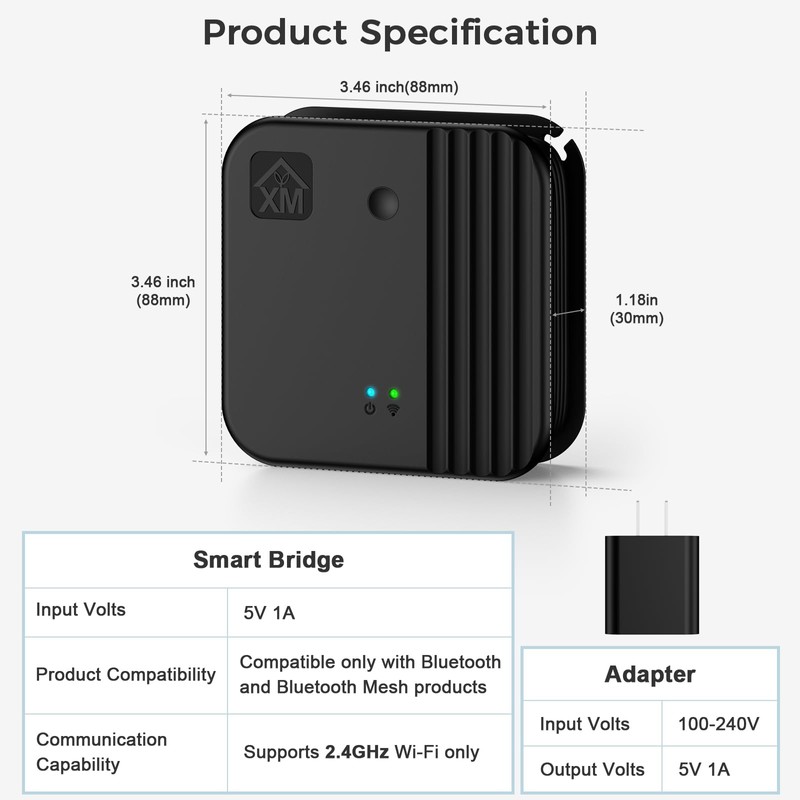 XMCOSY+ Smart Bridge for Smart Solar Outdoor Lights with Motion