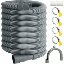 SDLDEER Washing Machine Drain Hose, 3 m Drain Hose Extension, Universal Waste Water Hose for Drain Hose, Includes Holder, Hose Connector and Hose Clamp