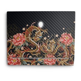 MightySkins Carbon Fiber Skin Compatible with Alienware X14 (2022) Full Wrap Kit - Stitch Dragons | Protective Durable Textured Carbon Fiber Finish | Easy to Apply & Change Styles | Made in The USA