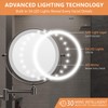 Auxmir 1X/30X Wall Mounted Makeup Mirror with Light, 8" Rechargeable