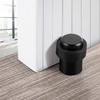TPOHH Stainless Steel Cylindrical Floor Mount Door Stop with Soft