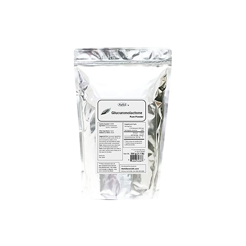 NuSci Pure Glucuronolactone Powder Alertness and Energy (250 Grams (8.8