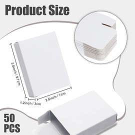 Gersoniel 50 Pcs Kraft Soap Boxes Packaging for Homemade Soap No Window Soap Boxes Empty Soap Boxes Soap Making Supplies for Party Favor Treats Wrapping Packaging 3.8 x 2.8 x 1.2 Inch (White)