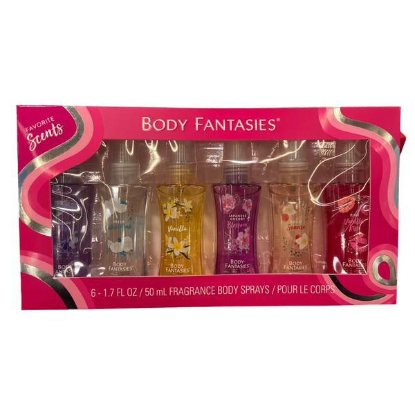 Body Fantasies Fragrance Mist 6 Piece Mix Set - 1.7 Bottles