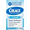 Colace Clear Stool Softener, 50mg Soft Gels 28 Count, Docusate
