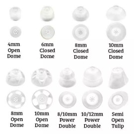 Connexx, Rexton, Siemens, Miracle Ear Hearing Aid Click Domes Siemens Signia Rexton Miracle Ear 10mm Closed Tips USA