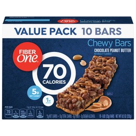 Fiber One 70 Calorie Bar, Chocolate Peanut Butter, 10 Count (Pack of 6)