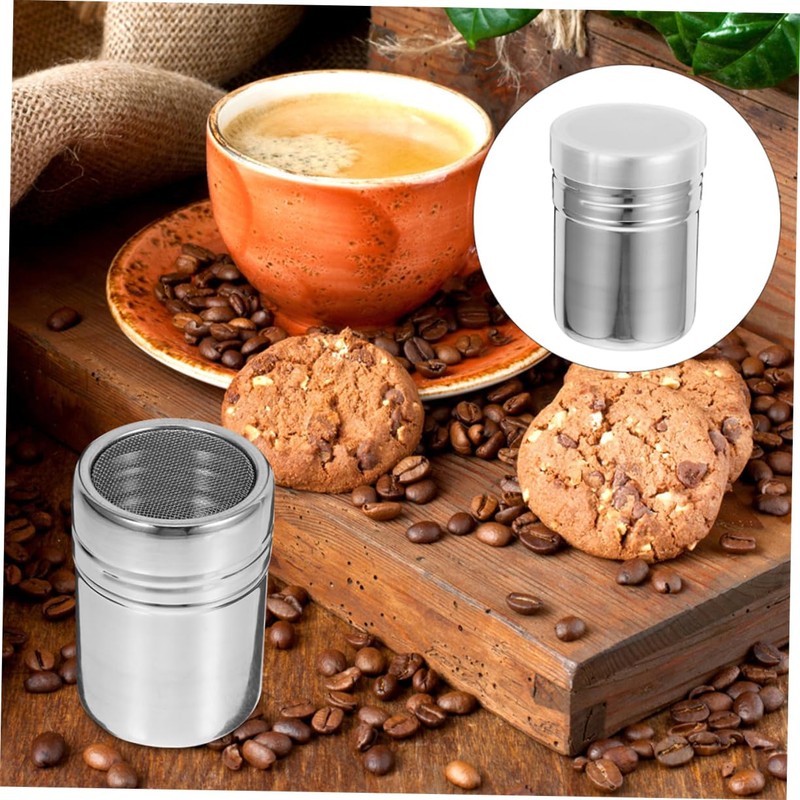 CIYODO Stainless Steel Sugar Shaker Fine Mesh Sifter Lid Powder