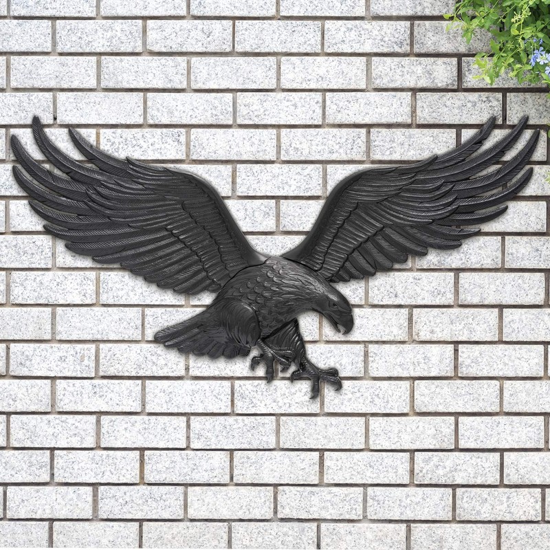 Whitehall Products Decorative Wall Eagle, 36-Inch, Black