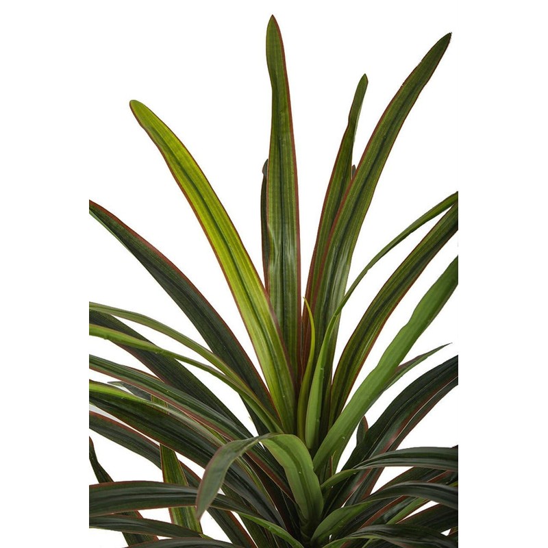 4'6" Real Touch Dracaena Silk Tree w/Pot -Green/Red