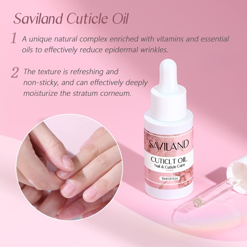 SAVILAND Nail Drill & Cuticle Remover and Cuticle Oil Kit