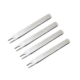 Leather Chisel Set 4 Pieces 2 Prong Steel Leather Craft Tool Row Hole Punch for DIY Leather Craft - 6mm