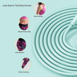 Skipping Rope Steel Rope Tzviod Adjustable Length Skipping Rope with Ball Bearings Breathable Non-Slip ABS Handle