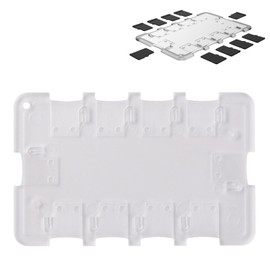 Flashwoife, 10 x MicroSD Storage Memory Card Box, Credit Card Format Case, Transparent