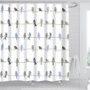 Birds Fabric Decorative Shower Curtain for Bathroom -120GSM Lightweight but
