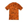 SPORT-TEK Youth CamoHex Tee Neon Orange