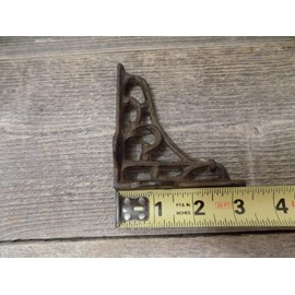 2 Antique Style Shelf Brace Wall Bracket Cast Iron Brackets Small 3 1/2" X 3 7/8"