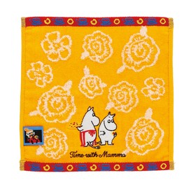 Marushin 1405049800 Moomin Handkerchief, Time with Mama, Organic Cotton, Non-Twisted Yarn, Antibacterial, Odor Resistant