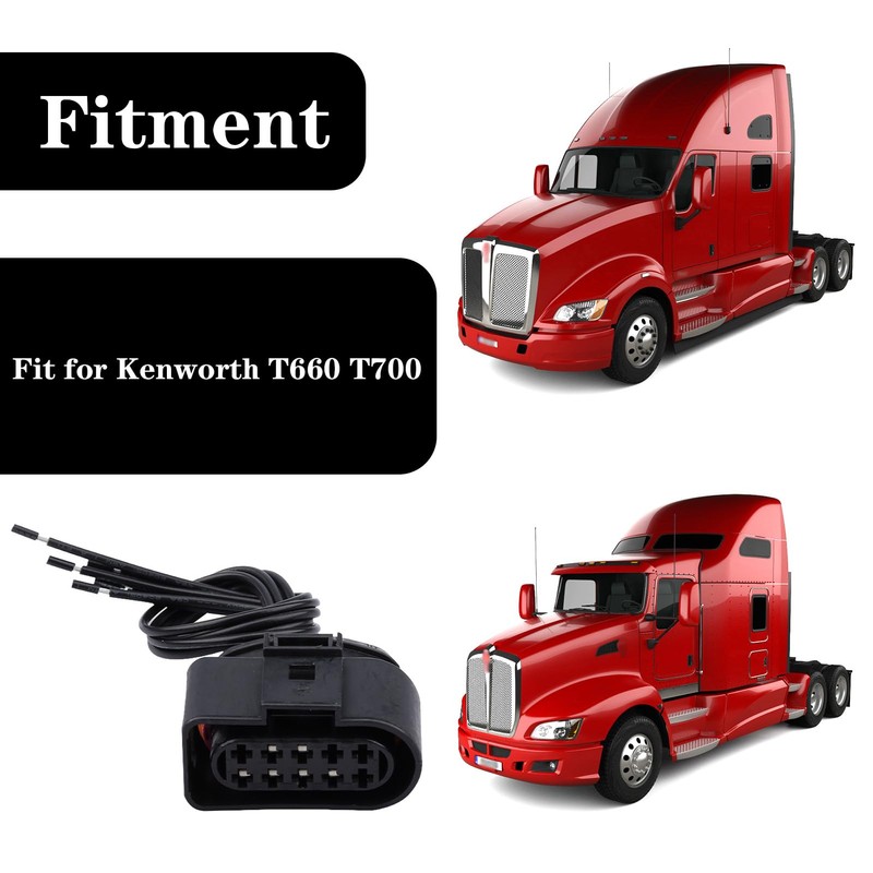 GYUPTRK Headlight Pigtail Connector Fit for Kenworth T660 T700, Halogen