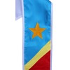 Del Mex Graduation Country Flag Stole Embroidered Sash Scarf (Congo)