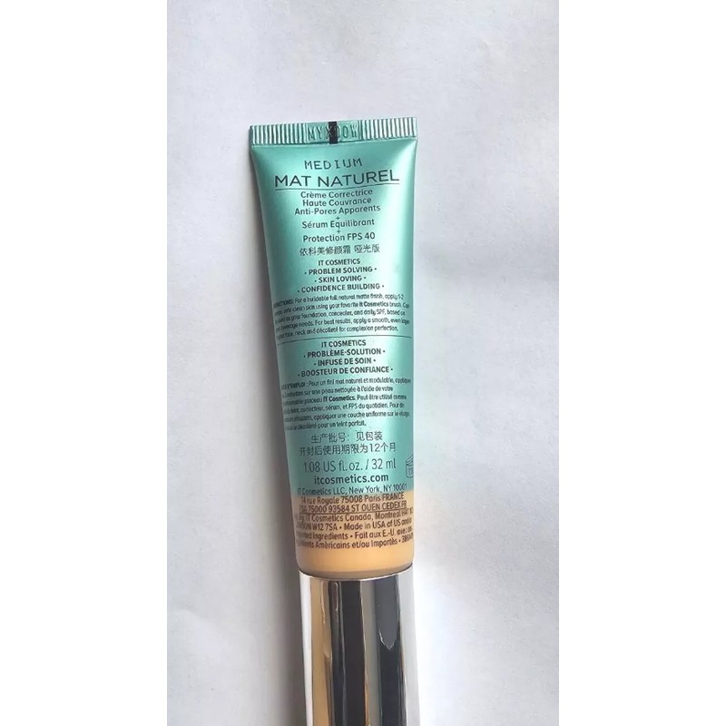 It Cosmetics Your Skin Better cc+ natural matte color correcting