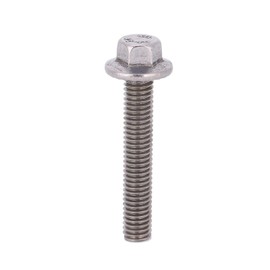 SS304 Flange Bolt, 10 Pieces M6 Stainless Steel Hex Flange Bolts Cap Screw Washer Head Screws Fastener, Hex Bolt with Flange Stainless Steel Screws (M6 x 35)