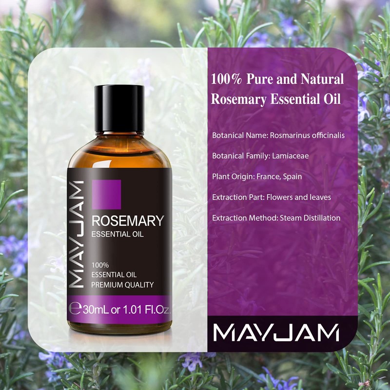 MAYJAM Essential Oil, Rosemary Aroma Oil, 1.01 fl oz (30