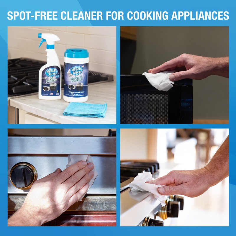 MiracleWipes for Microwaves and Cooktops, Easily Removes Food and Grime