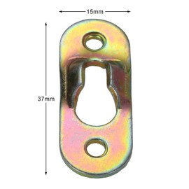 dophee 20Pcs Metal Keyhole Hangers with Screws Heavy Duty Hanging Plates Brackets Fasteners Hooks Hardware for Mirror Photo Picture Frames Oil Painting, 1.46x0.50inch