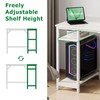 YOUTHCLUB Home Office Game Desk with Wooden Storage Rack, Minicomputer