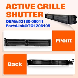CarPartsDepot Front Active Grille Shutter w/Motor Compatible With TOYOTA SIENNA 2021-2024 Fits TO1206105 53180-08011
