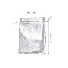 J&Rey Home 30 Pieces Small Gift Goodie Pouch Bag,Wedding Party Favor,Jewelry Candy Storage (4.3x6.2 Inch, Silver)