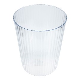 LIFKOME Transparent Trash can 10 Inch Round Clear Plastic Waste Basket for Bathroom Bedroom Kitchen Office Multi-Function Garbage Container