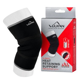 Vulkan Classic Neoprene Knee Support, Breathable Contoured Compression Sleeve, Support & Stability, Ideal for Knee Injuries, Sprains, Strains, & Tendon & Ligament Injuries, Large, 3 mm, New Style