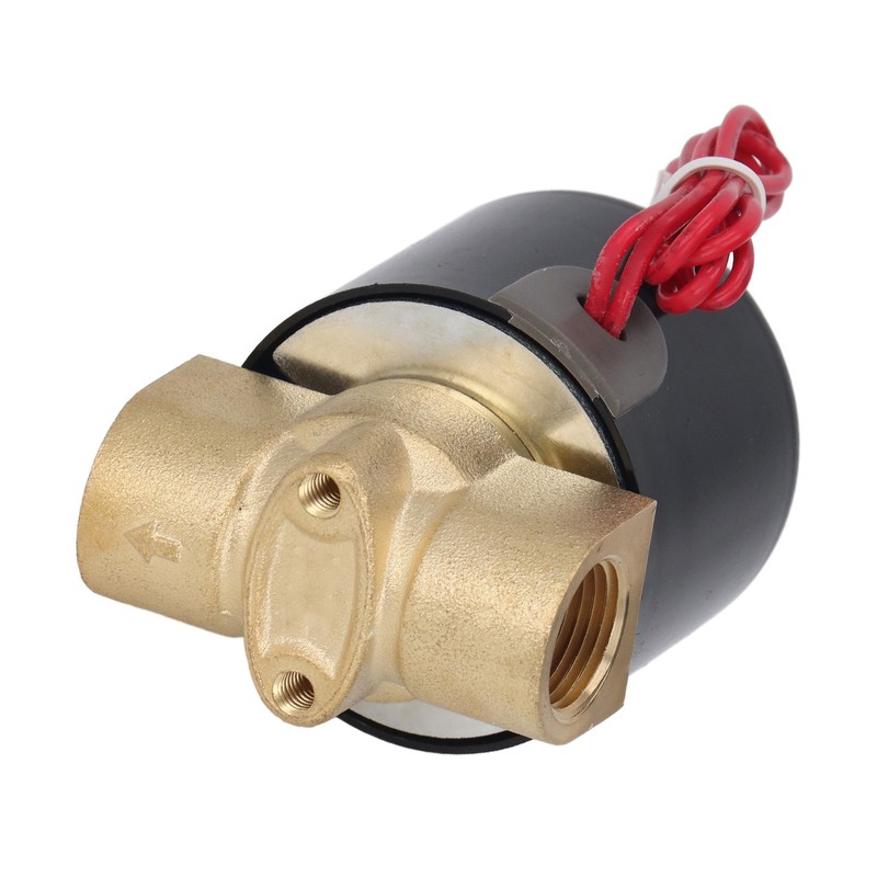 Brass Electric Solenoid Valve Female Thread 1 Way Flowing Normally