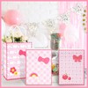 HIYZI 24 PCS Pink Kitty Themed Party Paper Bag Set